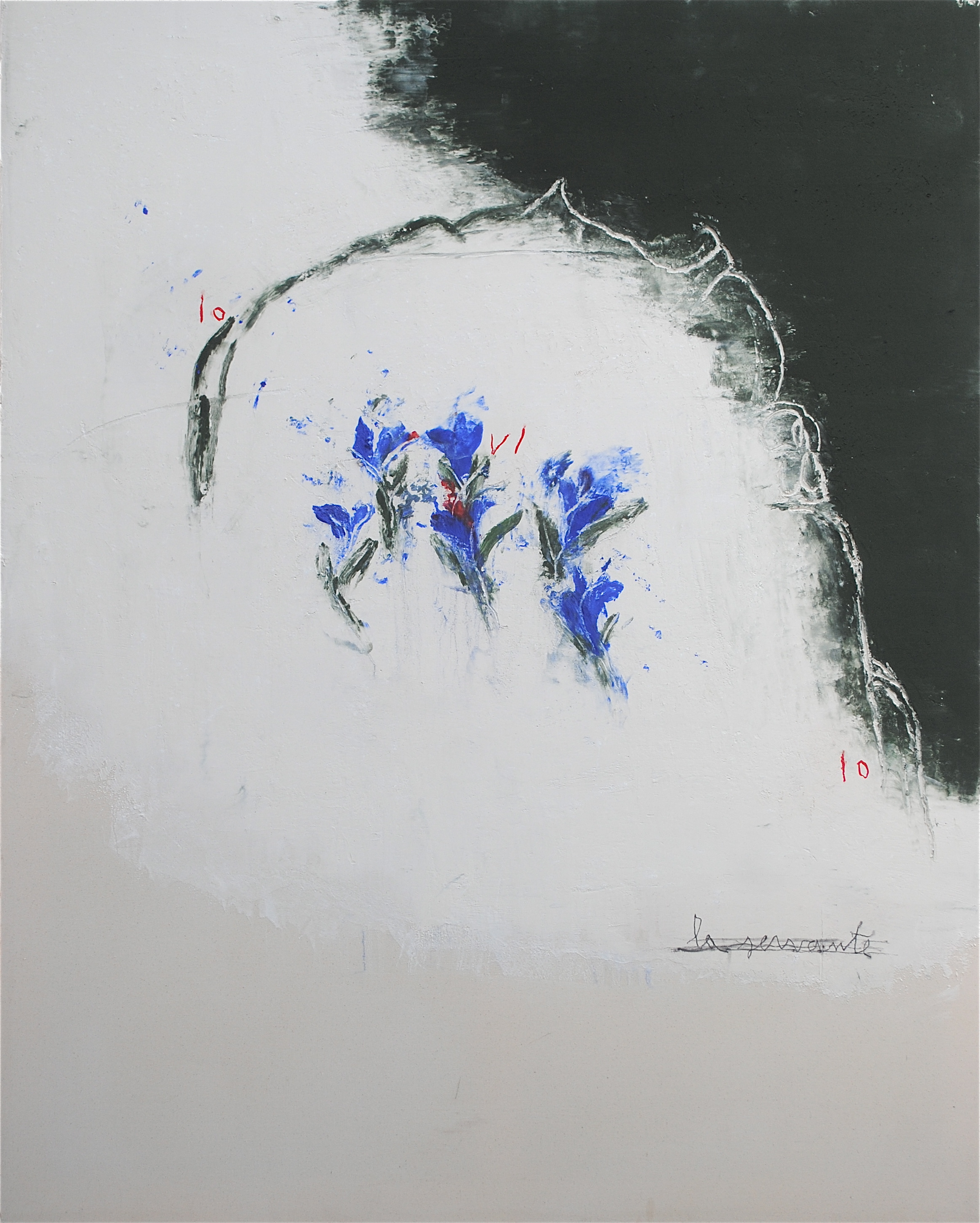 Jean-Pierre Schneider, Le vif du sujet : la servante, 2010, acryl et pigments sur toile, 162 x 130 cm